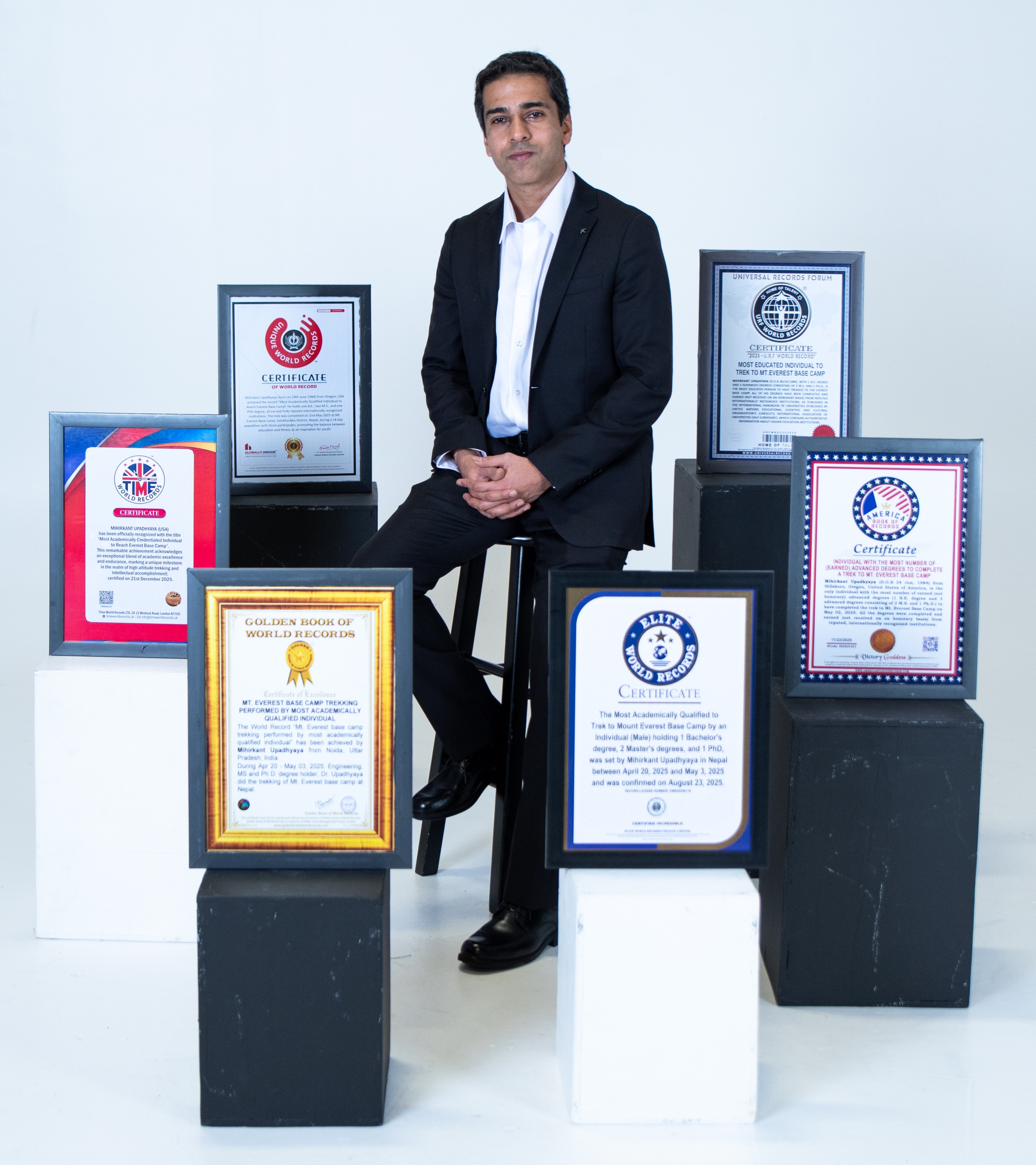 With world record certificates in suit