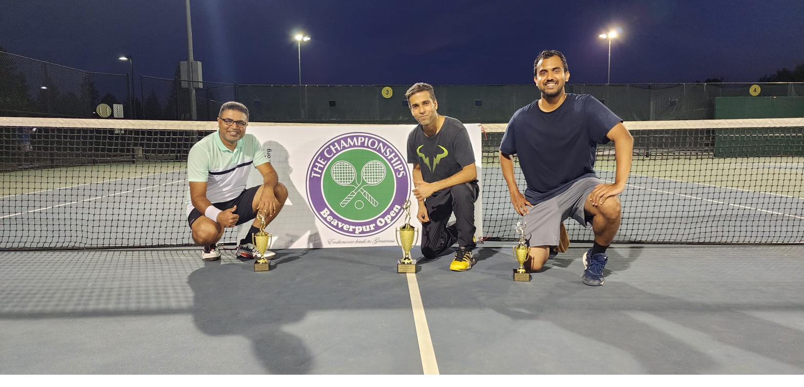 Tennis singles tournament winner